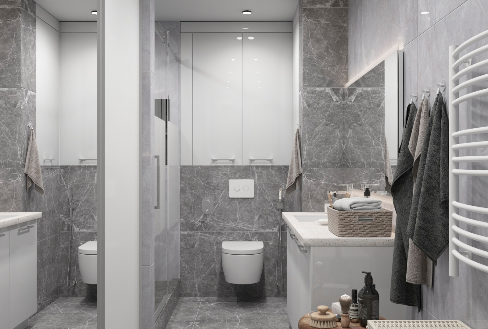 Два санузла в одном коттедже