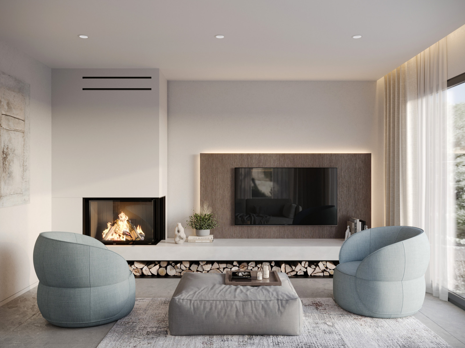 Интерьер дома 200 м2