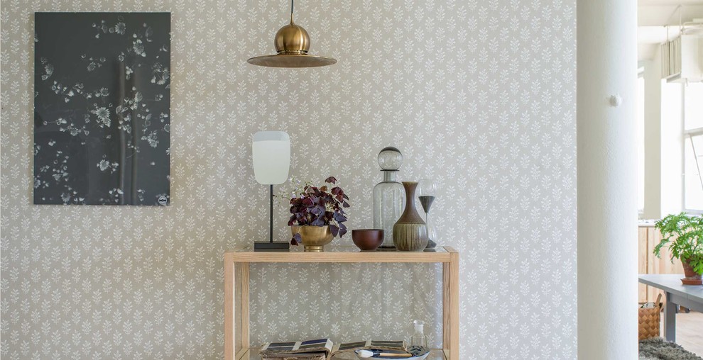 шведские обои в интерьере