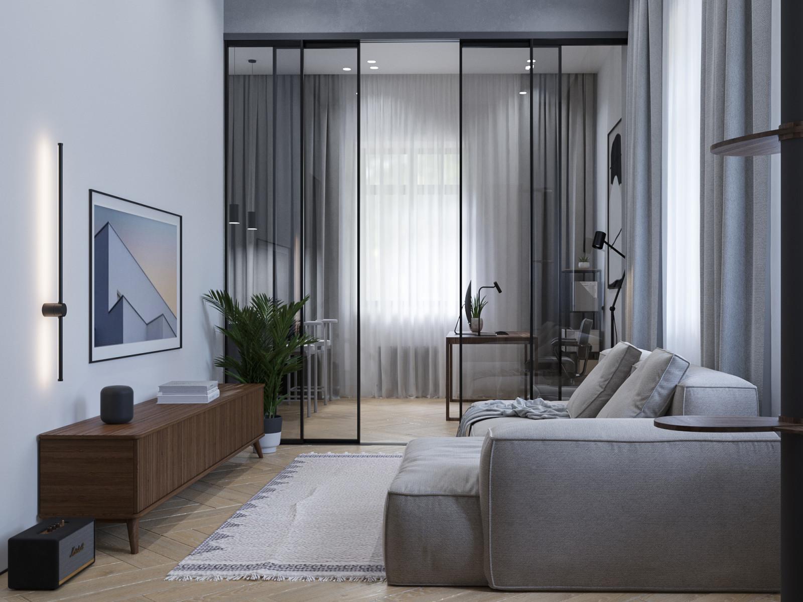 Серый минимализм в центре Петербурга