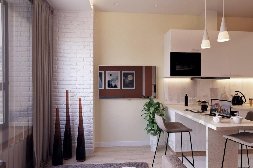 Дизайн-проект однокомнатной квартиры 37.10 кв.м. в ЖК «Водный»