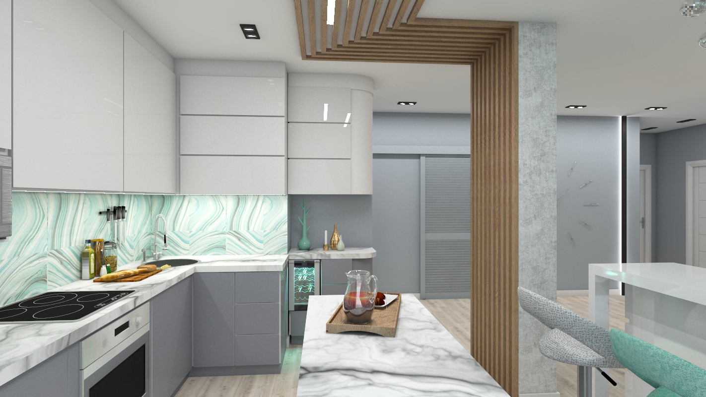 Дизайн проект 3-х комнатной квартиры "Пифагор"