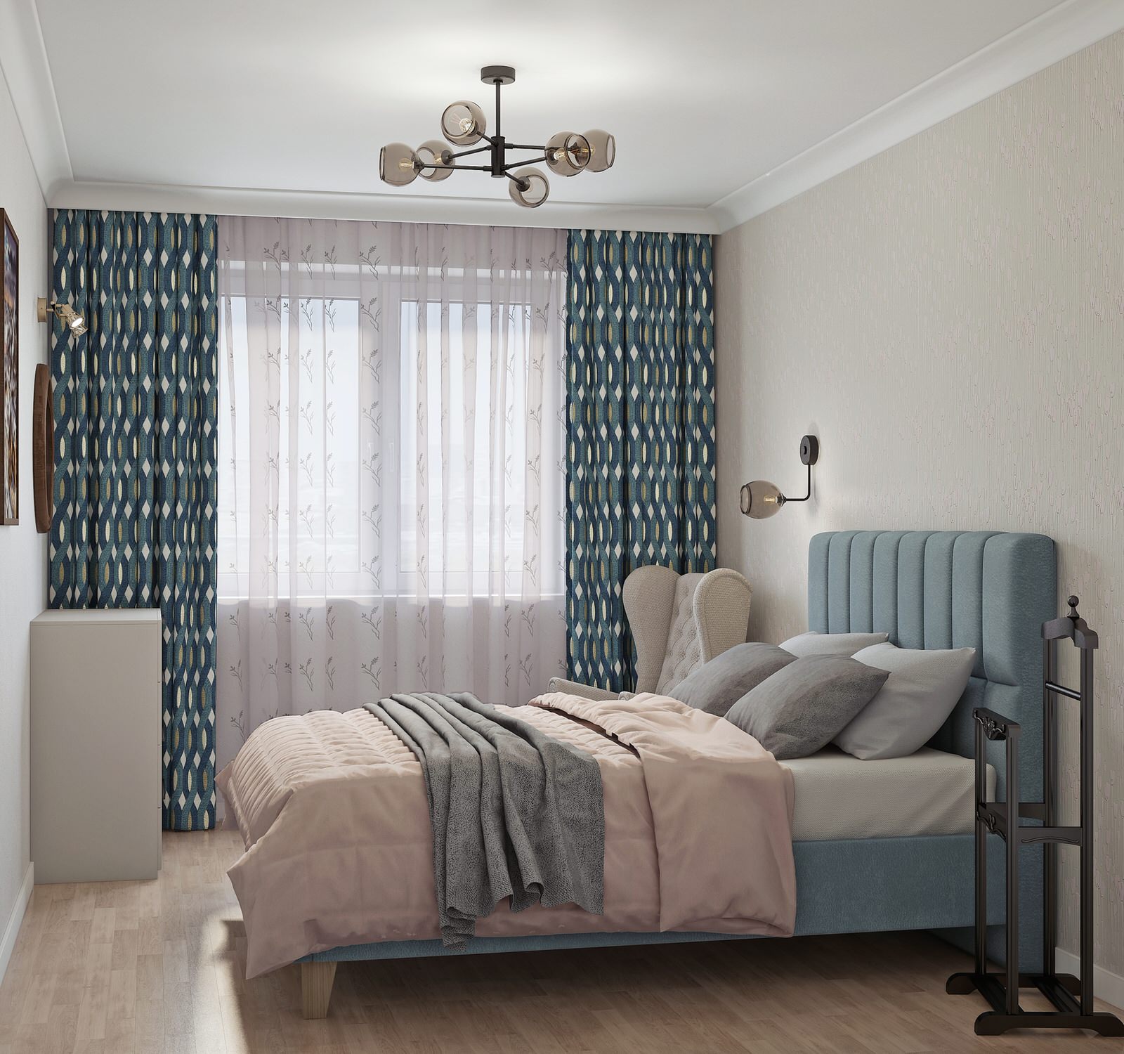 Обложка проекта: Дизайн-проект двухкомнатной квартиры в панельном доме серии И-155