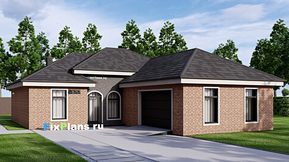 Проект одноэтажного дома 20х15м S182м2 F-16757