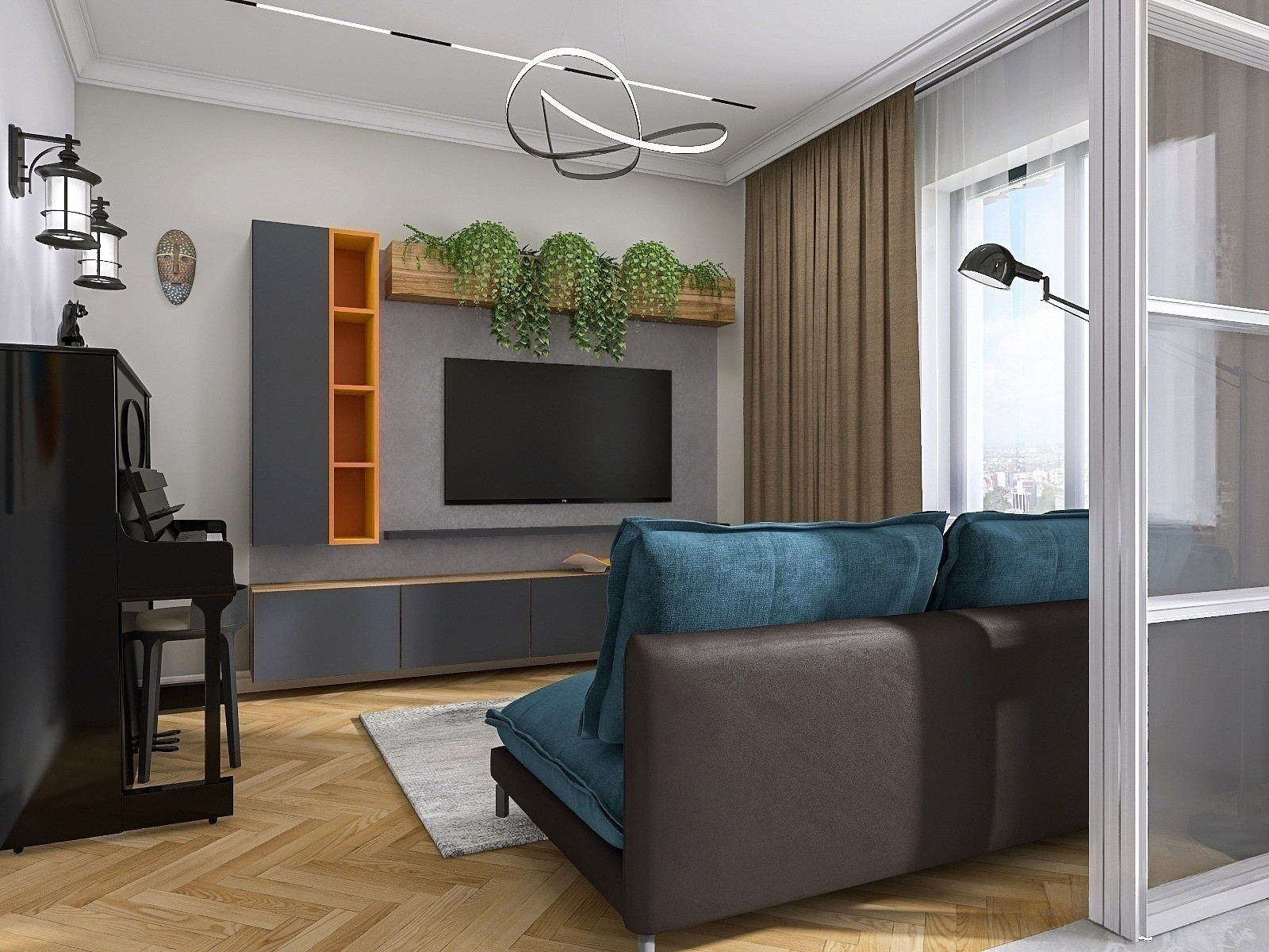 Обложка проекта: Трехкомнатная квартира в современном стиле