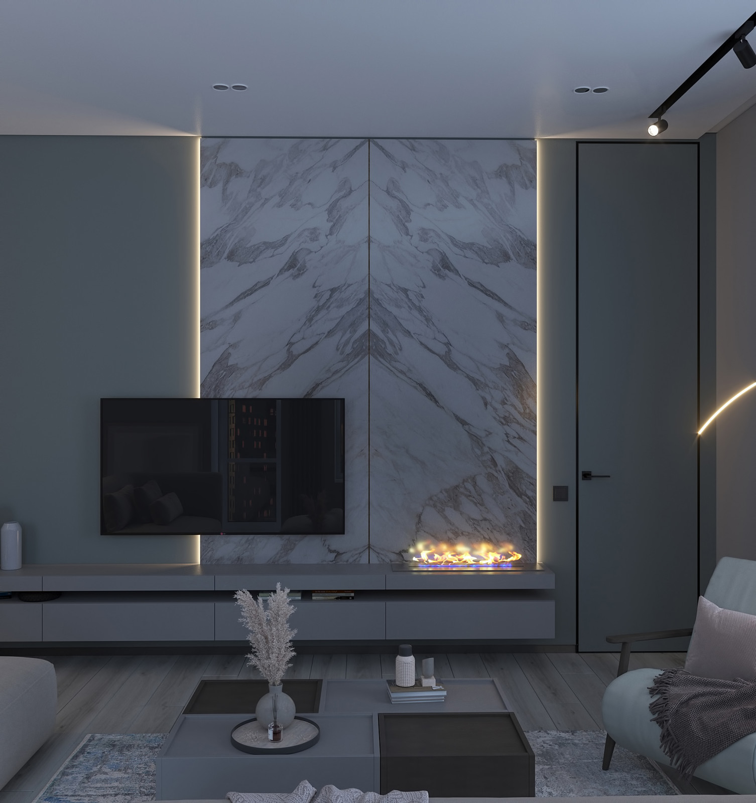 Вечерняя атмосфера в уютной квартире