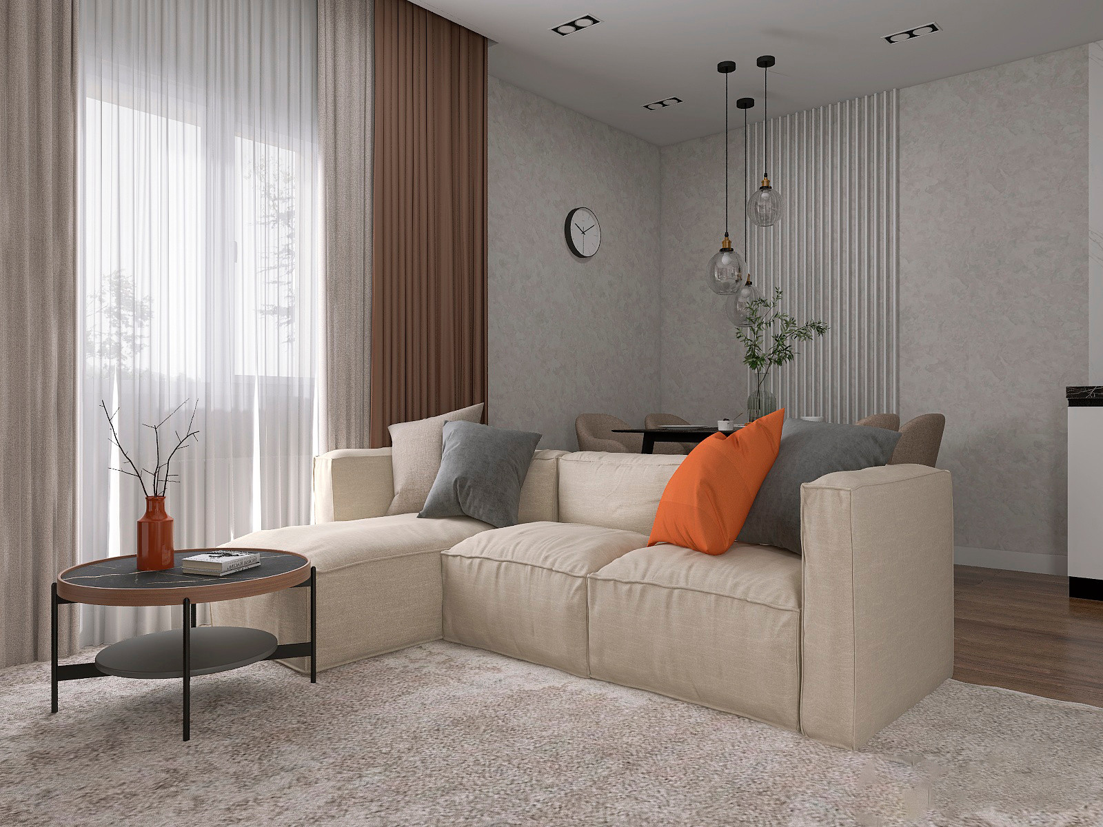 Кухня-гостиная 21 м2 в ЖК «Европейский»