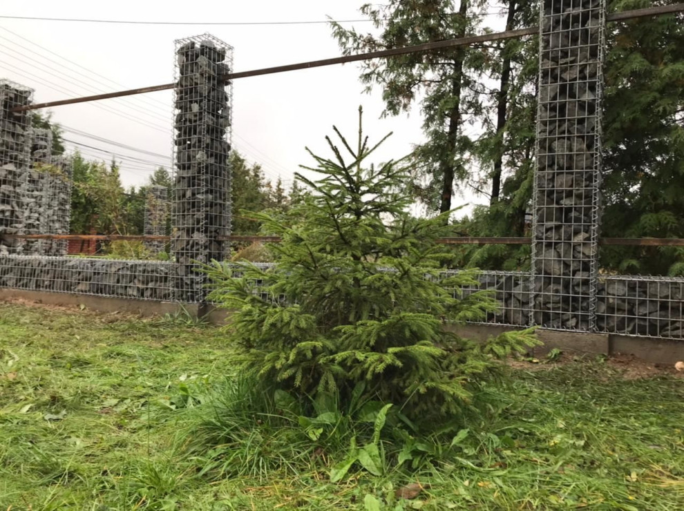 Обложка проекта: Столбы и цоколь из камня. Проект в природном исполнении