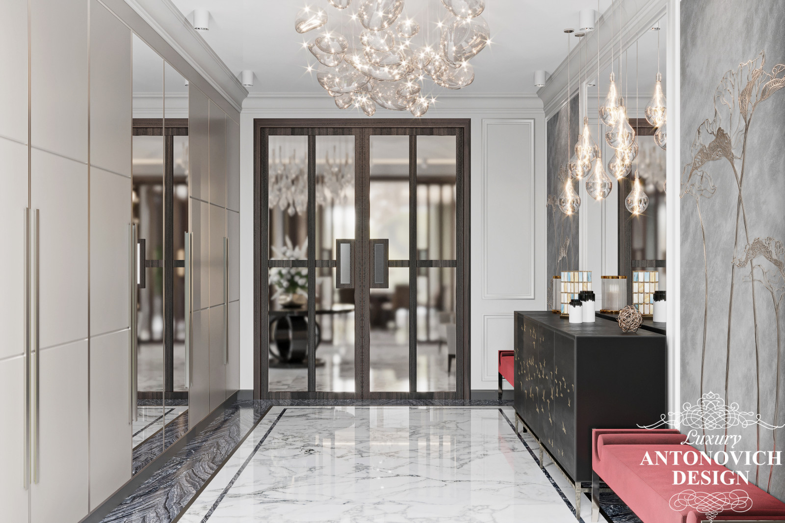 Дизайн интерьера элегантного холла в Киеве