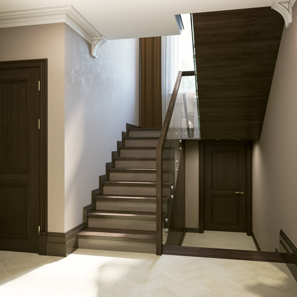 Дизайн холла в коттедже в Американском стиле