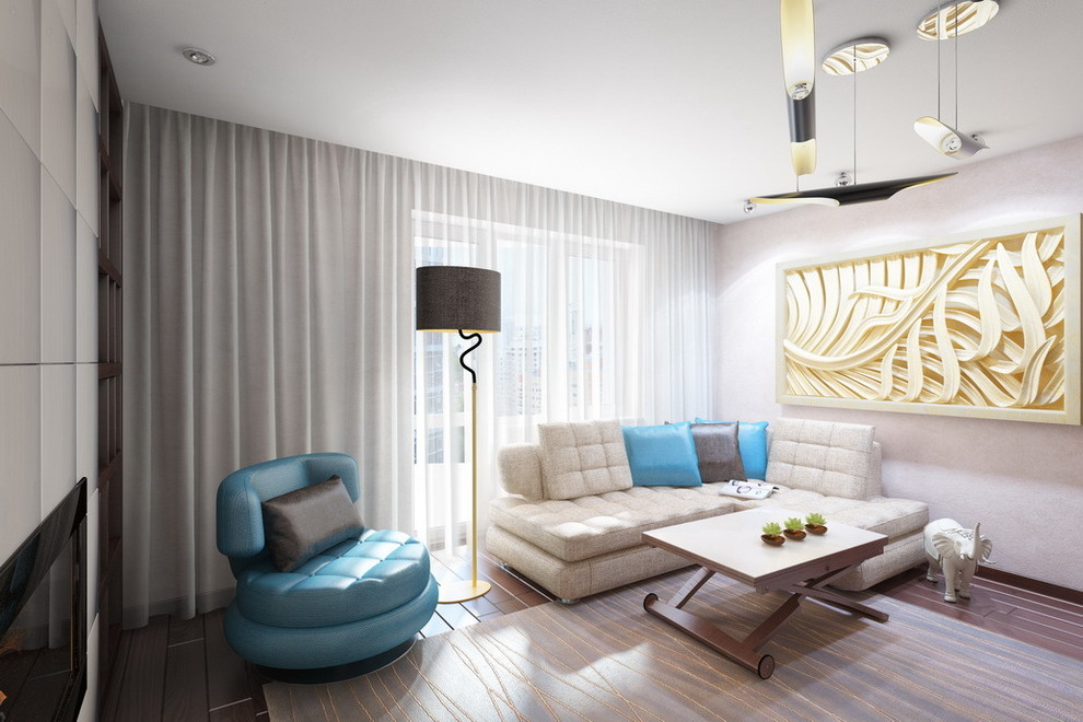 Дизайн интерьера двухкомнатной квартиры в новостройке по ул. Калинина