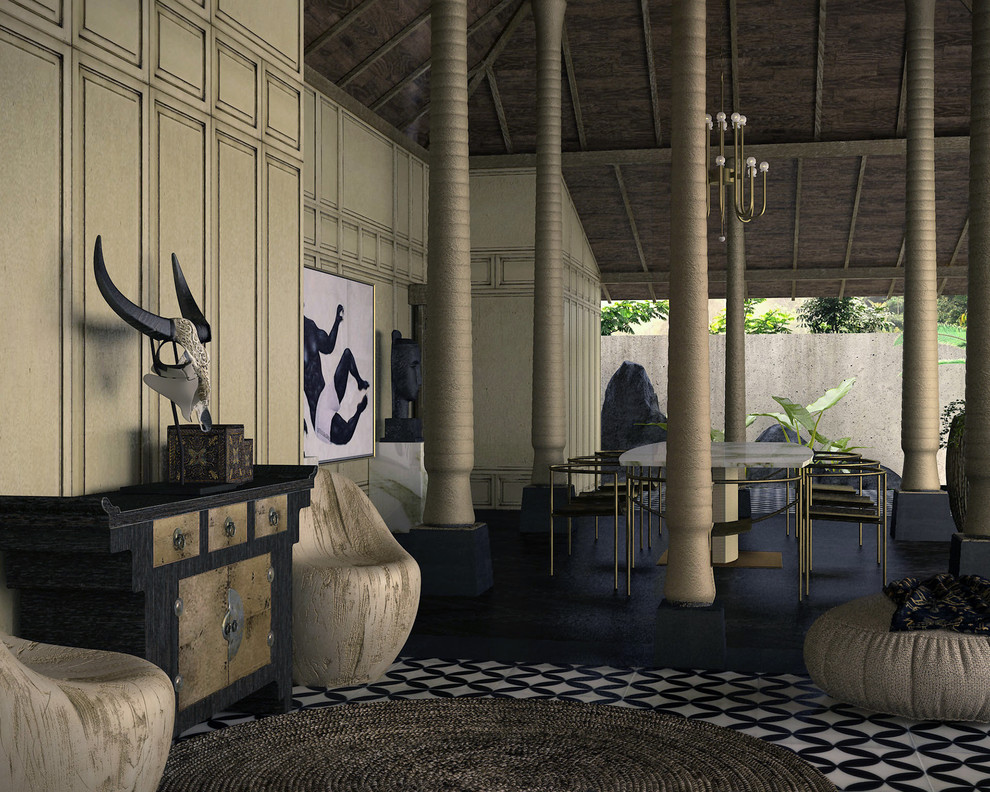 Концепция интерьера частного дома, остров Бали