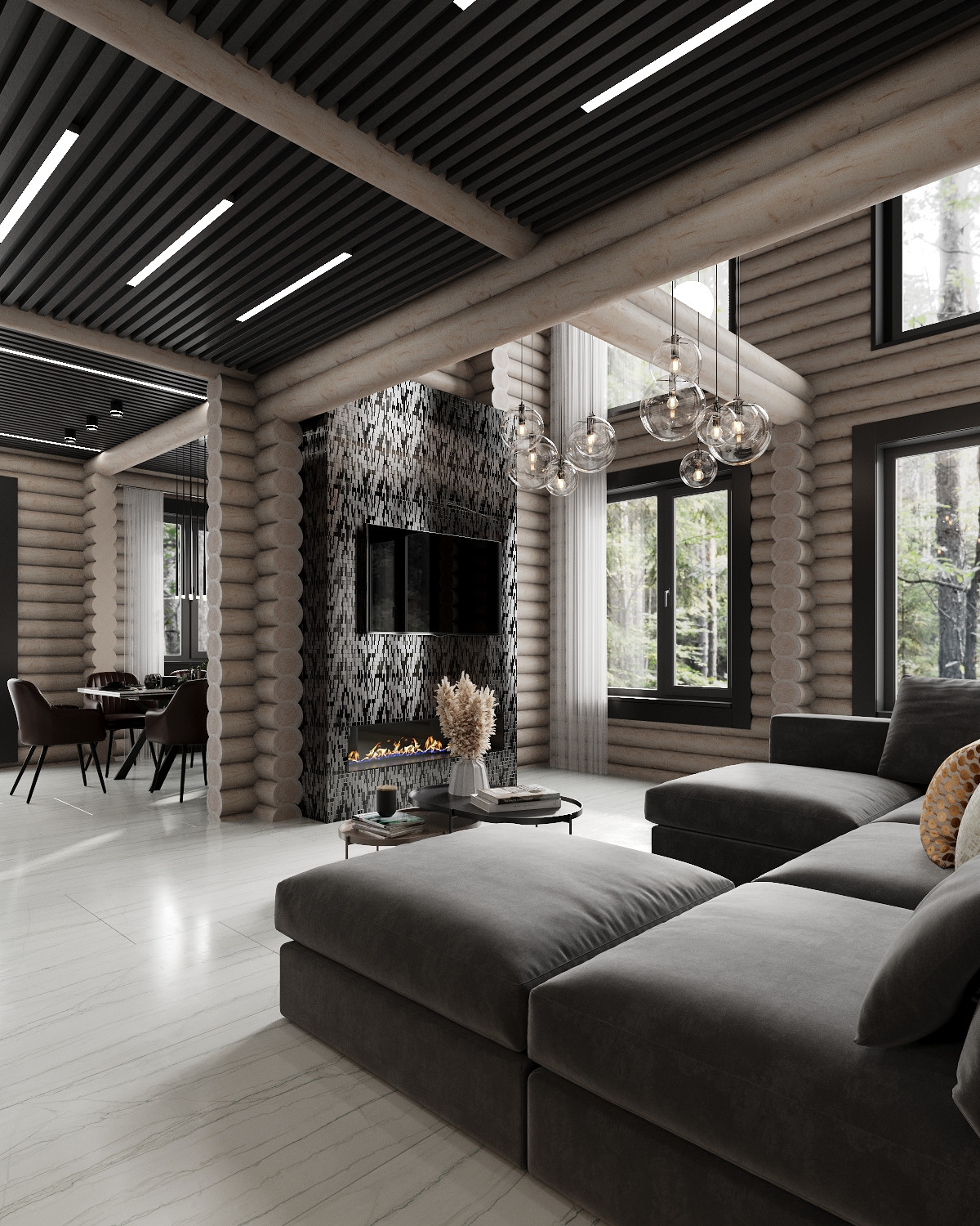 Дом из бревна в КП "Золотые Сосны"