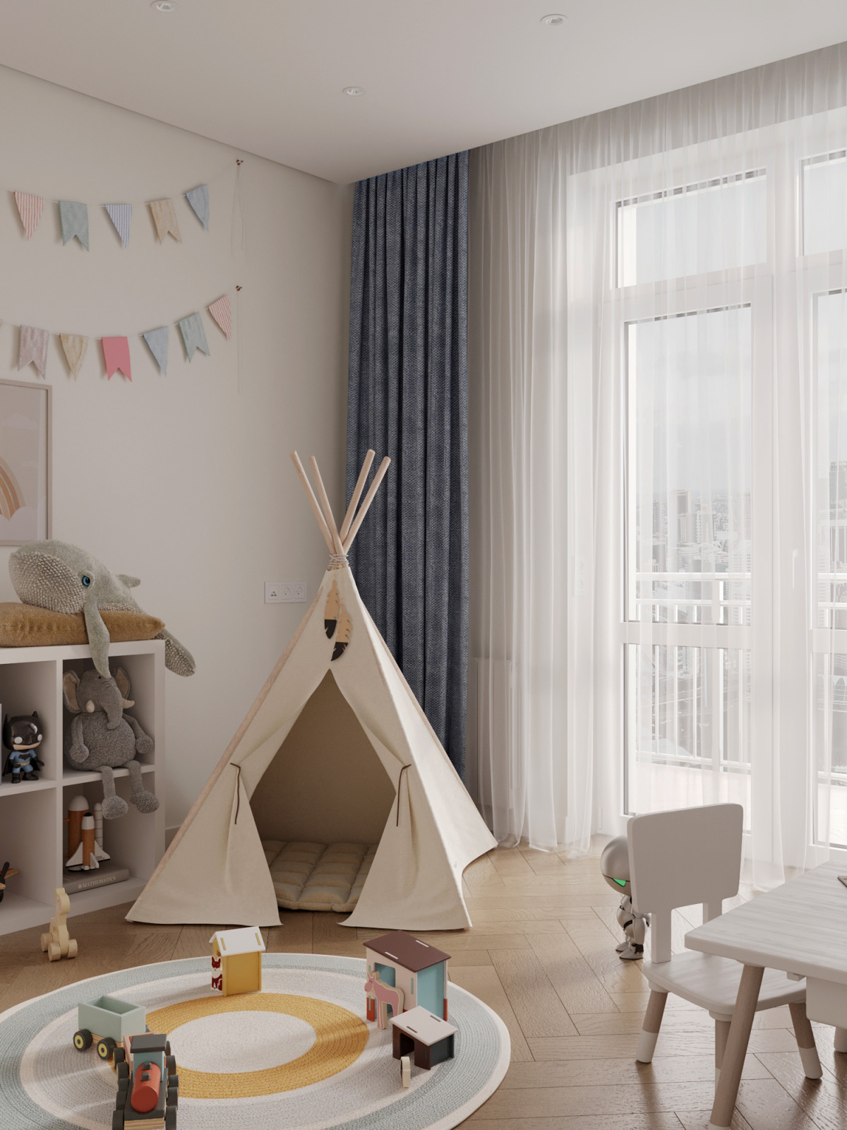 Трехкомнатная квартира в городе Дубнаа