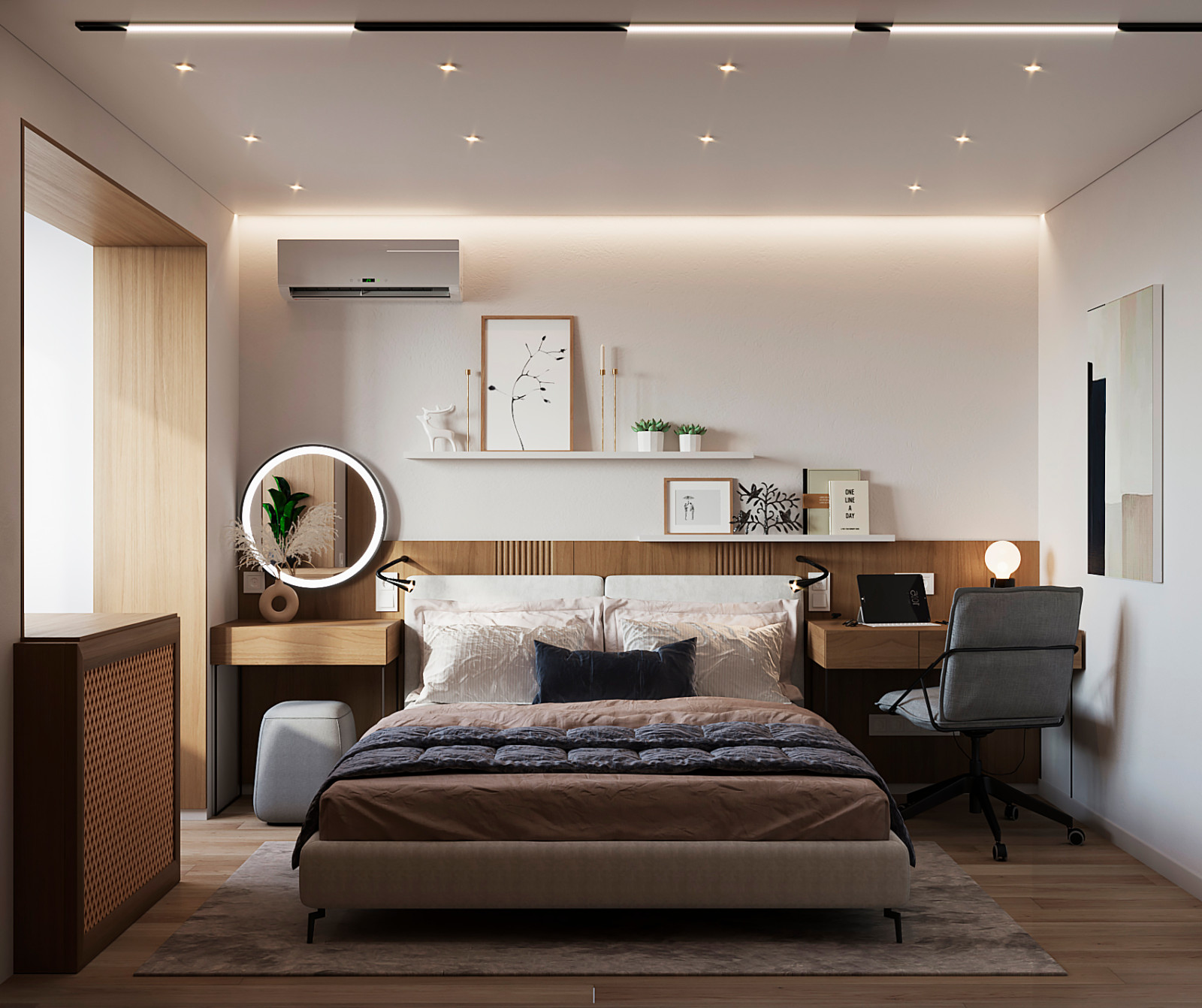 Обложка проекта: Квартира ул. Энтузиастов, г. Саратов, 2024г (спальня, дет-я девочки, дет-я мал)