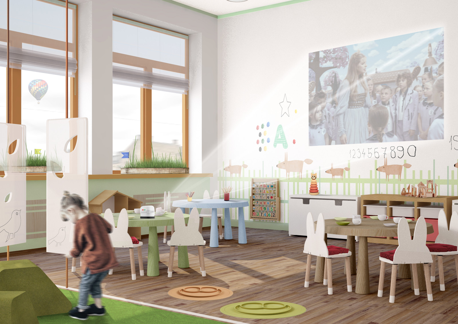 Интерьеры детского сада на Гагаринской улице. Санкт-Петербург