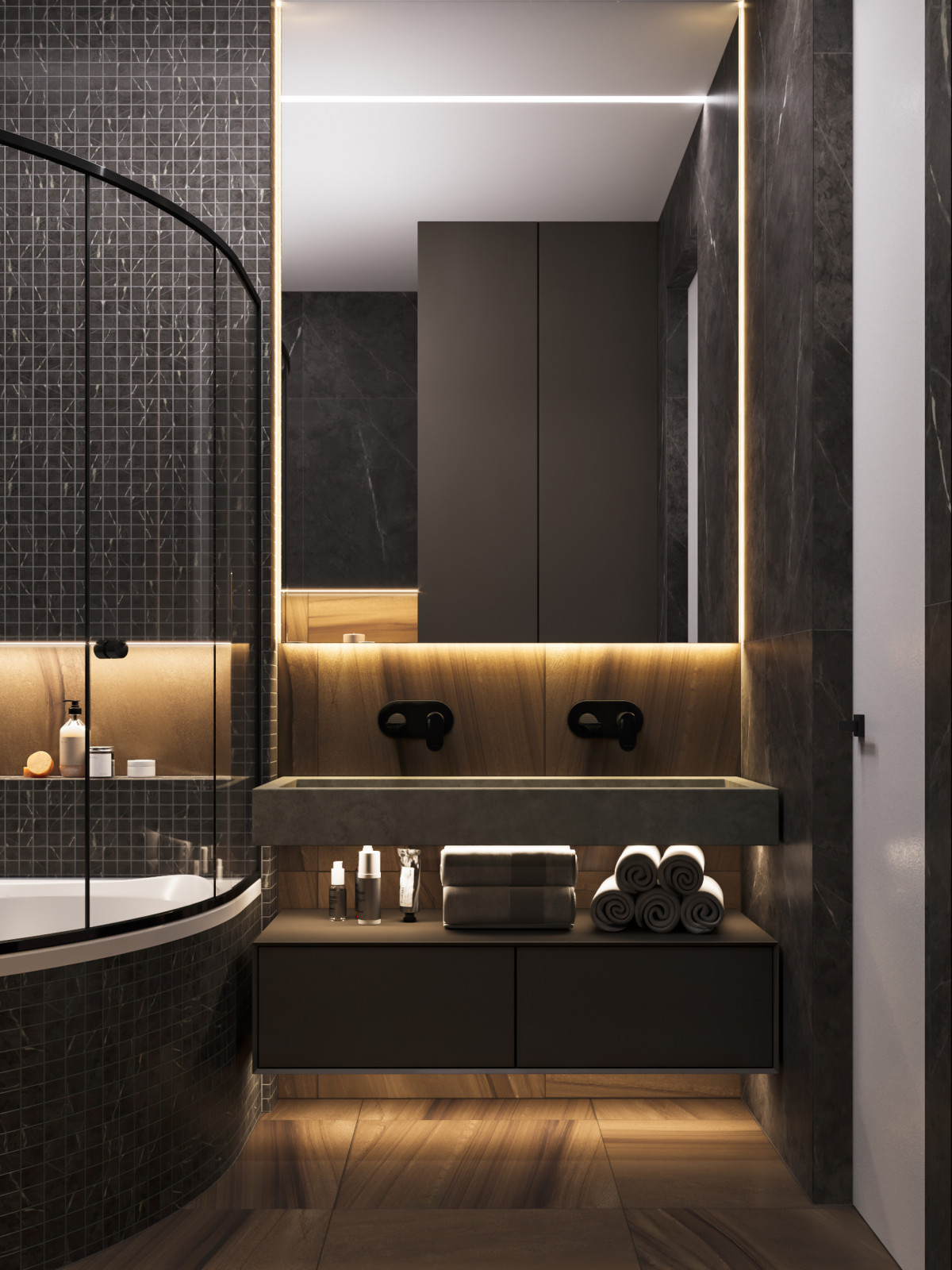 Шоколадно-кофейная квартира для семьи с ребенком в ЖК 1147