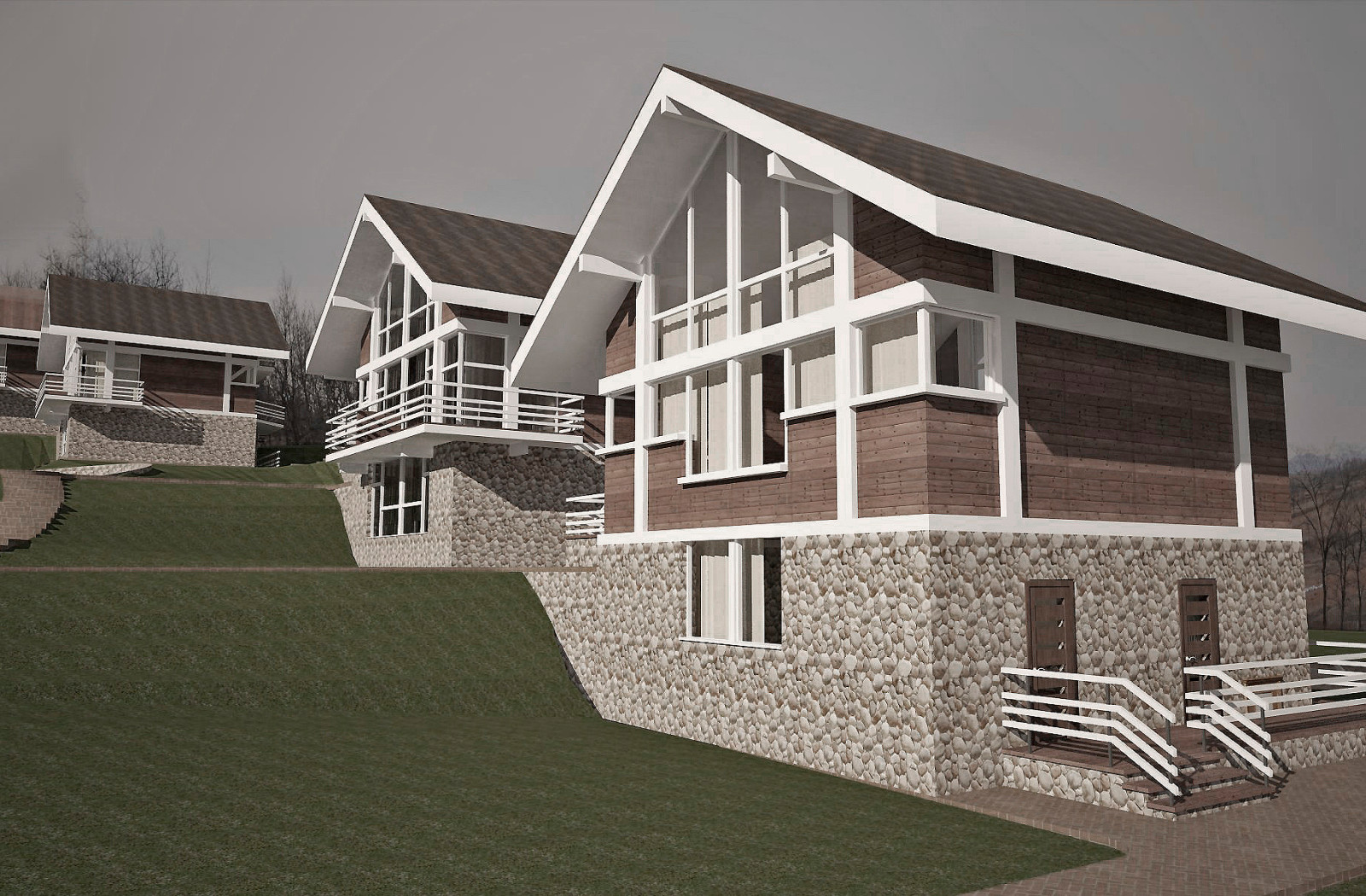 Обложка проекта: Гостевые домики в г. Далянь