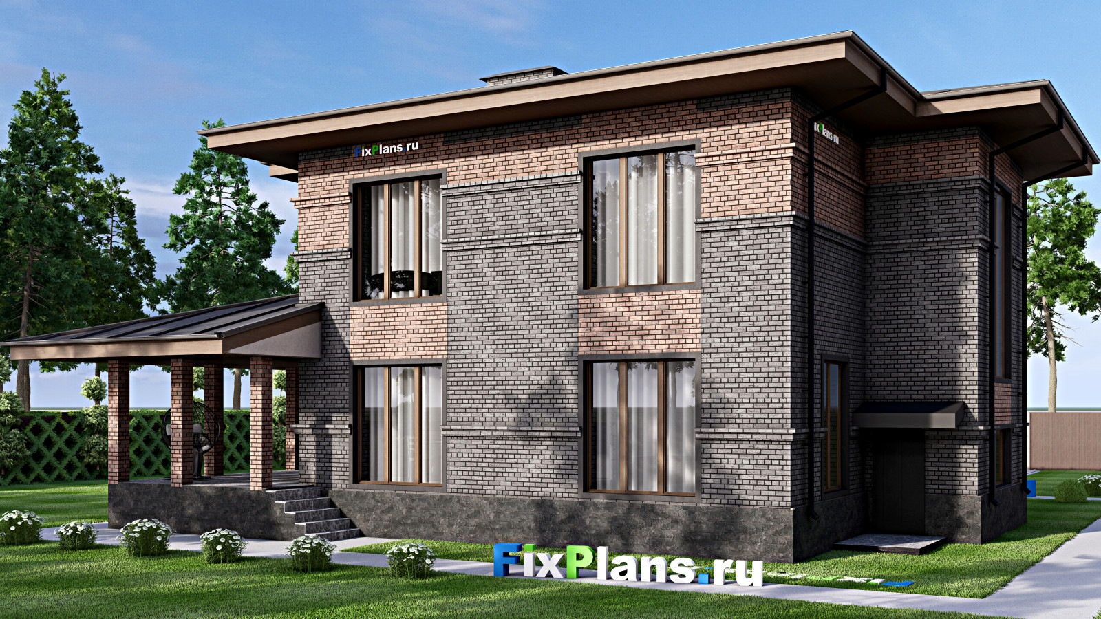 Проект двухэтажного дома 16х17 м S249м2 F-14399