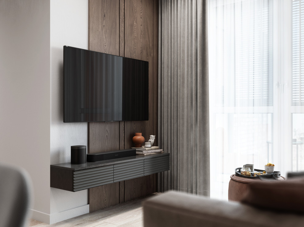 Гостиная в элегантной квартире на улице Мельникайте (г.Тюмень)