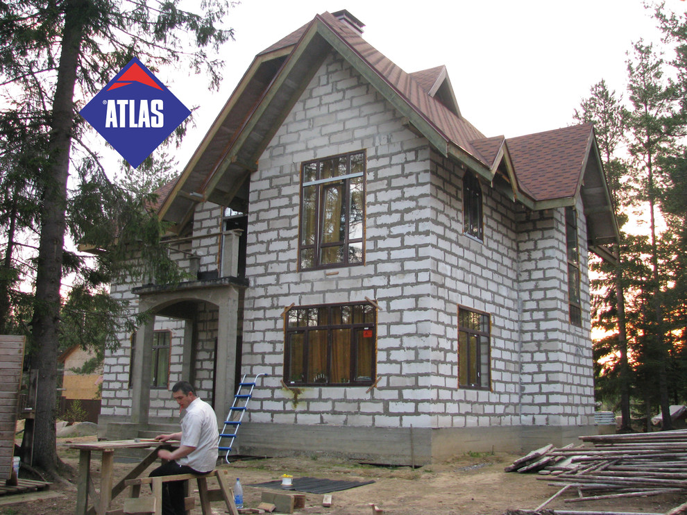 Обложка проекта: Фасад. Отделка газобетонных блоков. Штукатурка ячеистых бетонов.