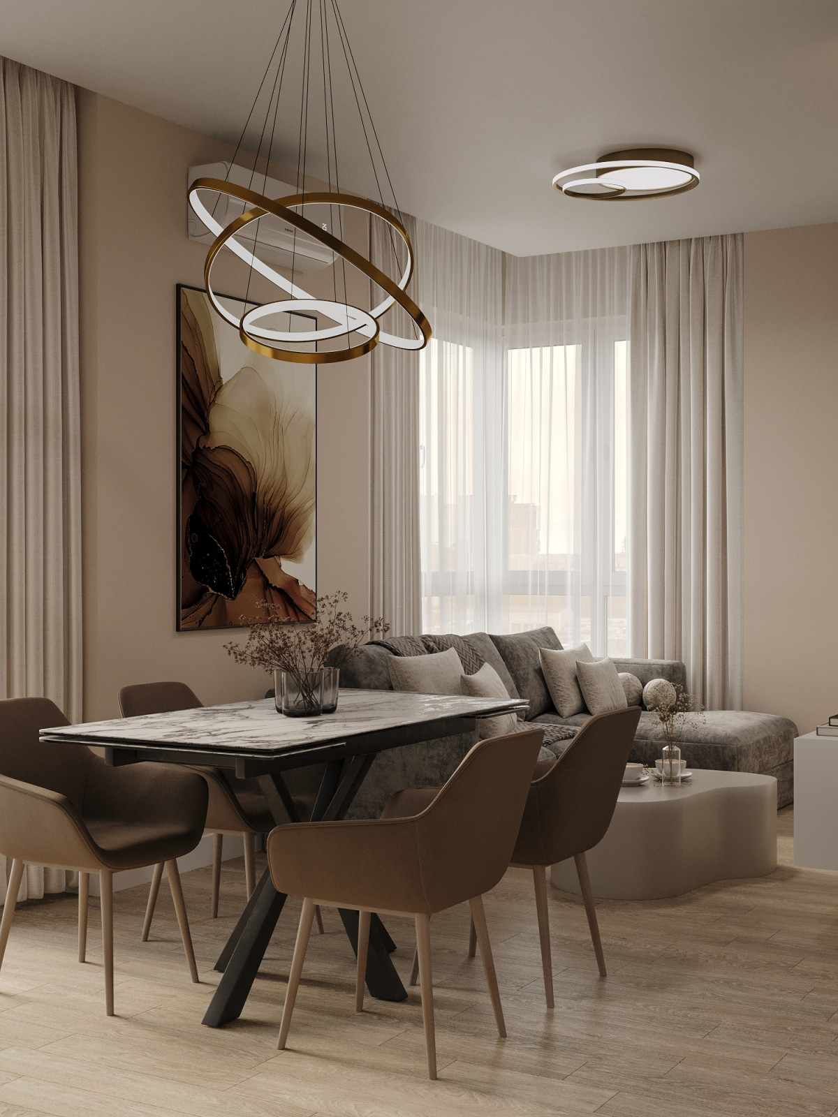 Современная квартира для семьи с двумя детьми