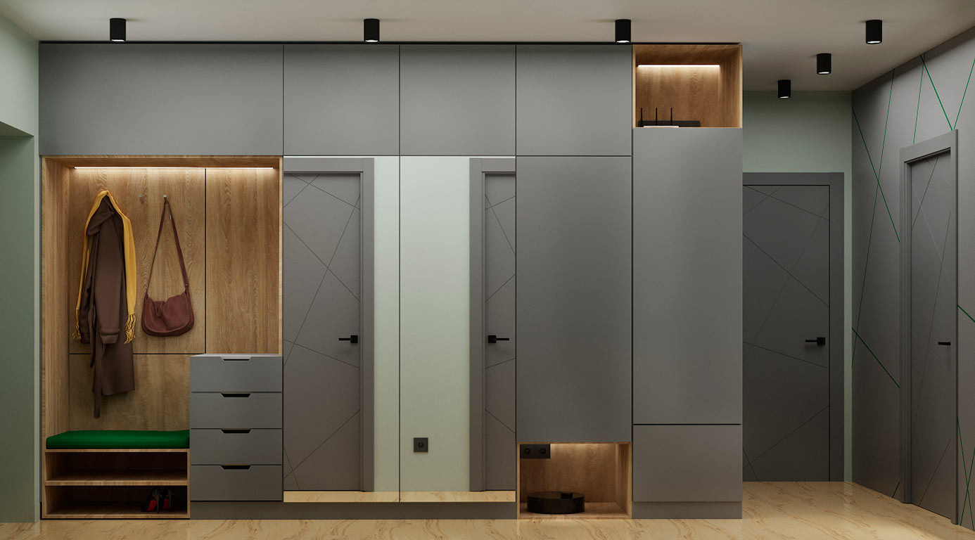 Дизайн-проект квартиры для молодой семьи ЖК "Цветной Бульвар"