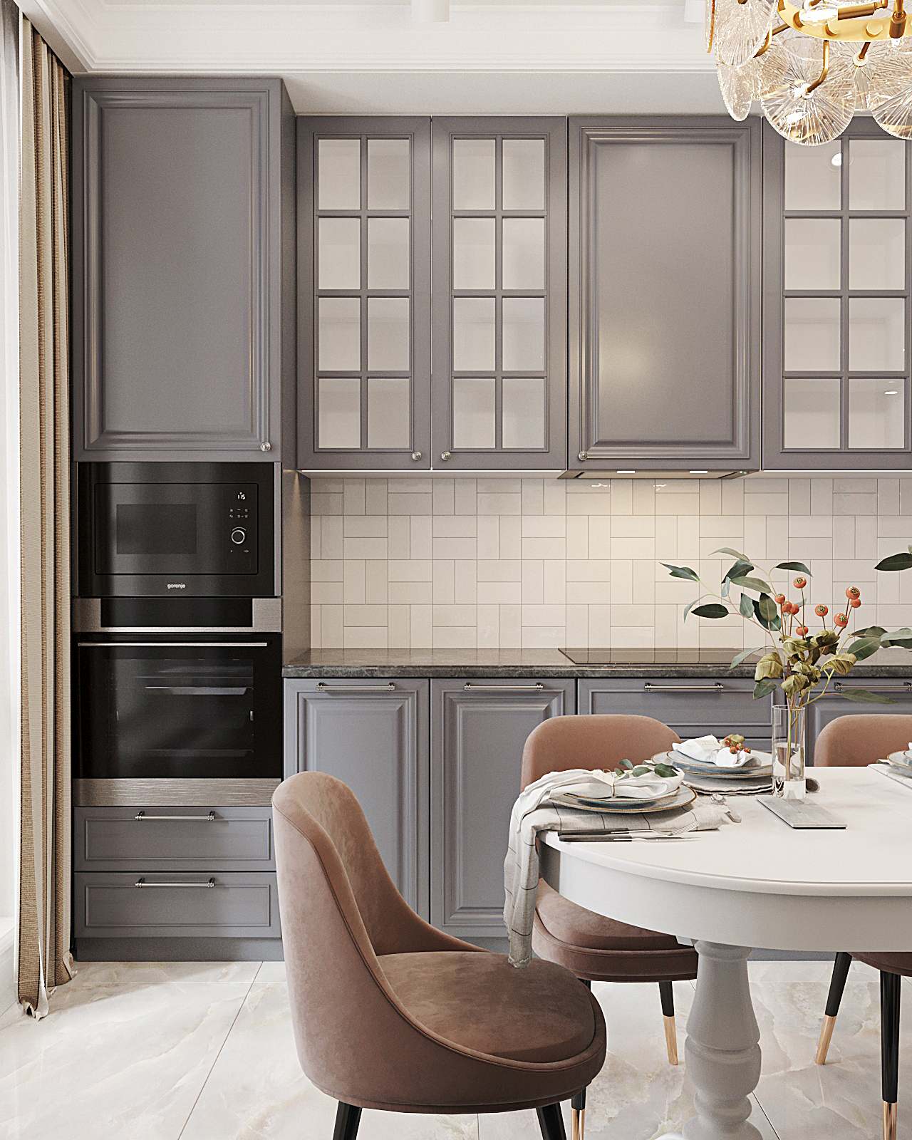 Современный интерьер с классическими элементами