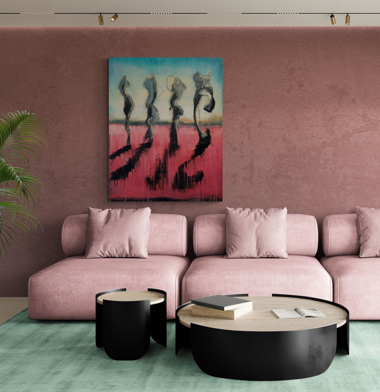 Абстрактные картины в интерьере_1