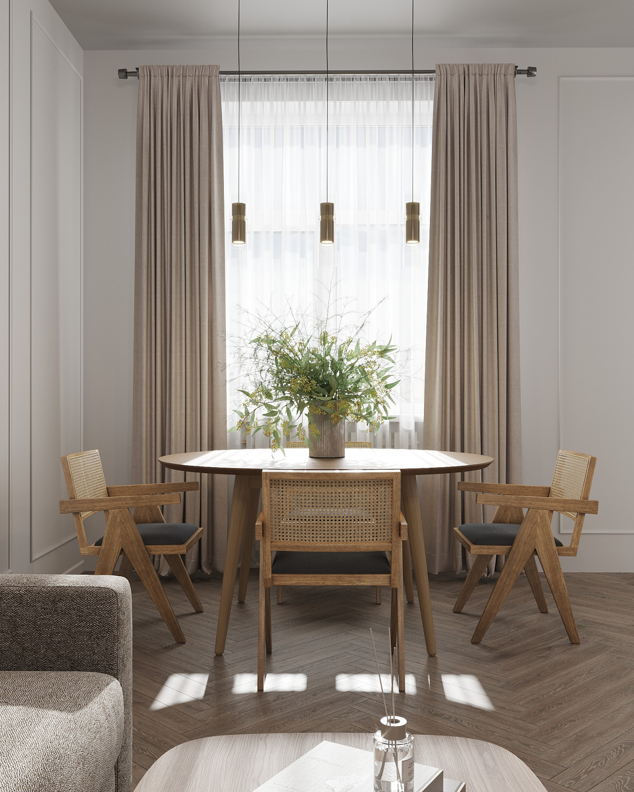 Кухня-гостиная в сталинке