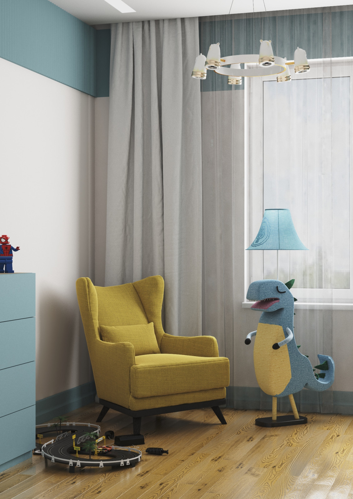 Проект 3-х комнатной квартиры для семьи с 3мя детьми в ЖК Ультра Сити