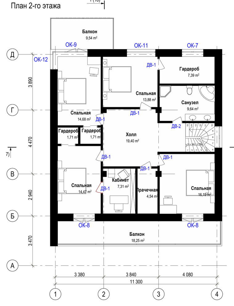 Двухэтажный дом на склоне