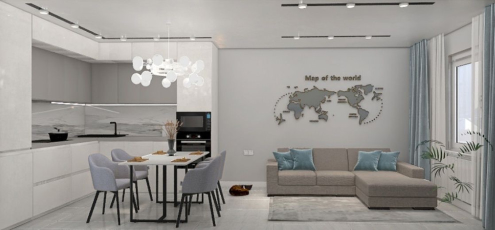 Дизайн-интерьера квартиры 91 кв/м