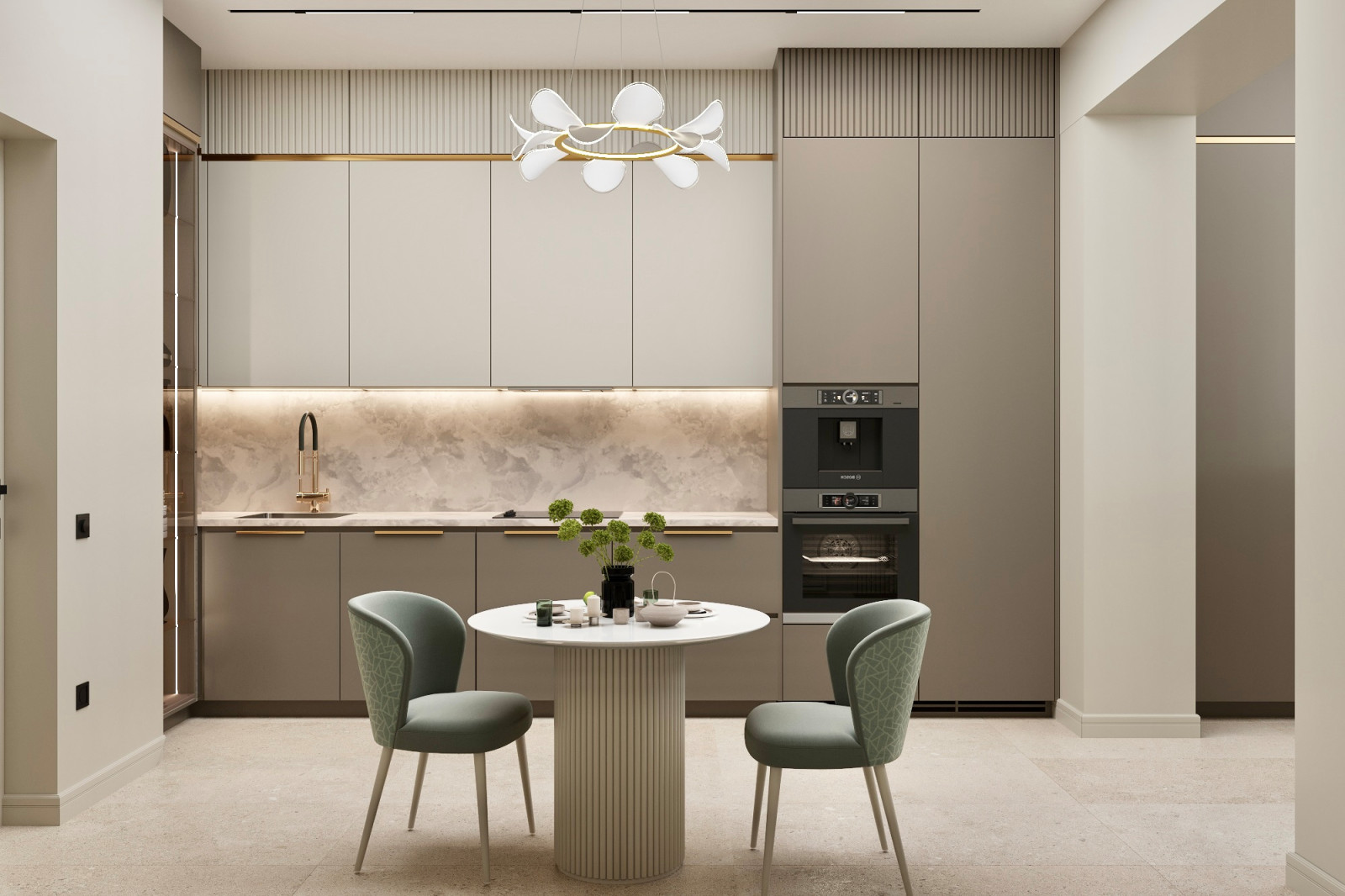 Дизайн-проект квартиры 87 кв м в современном стиле