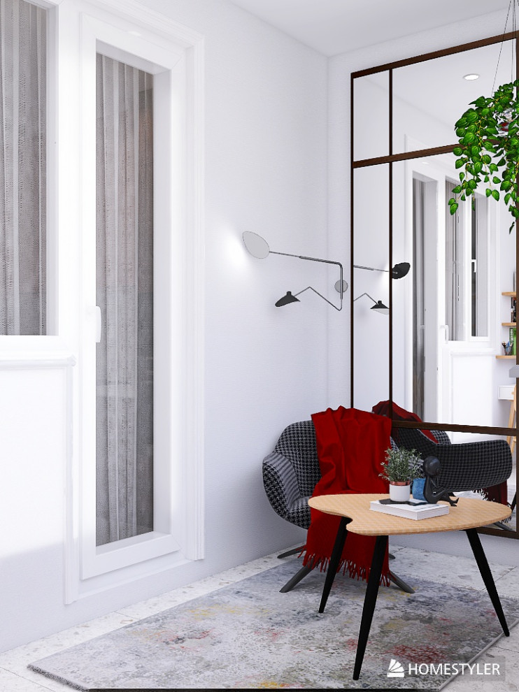 Однокомнатная квартира в стиле Midchentury