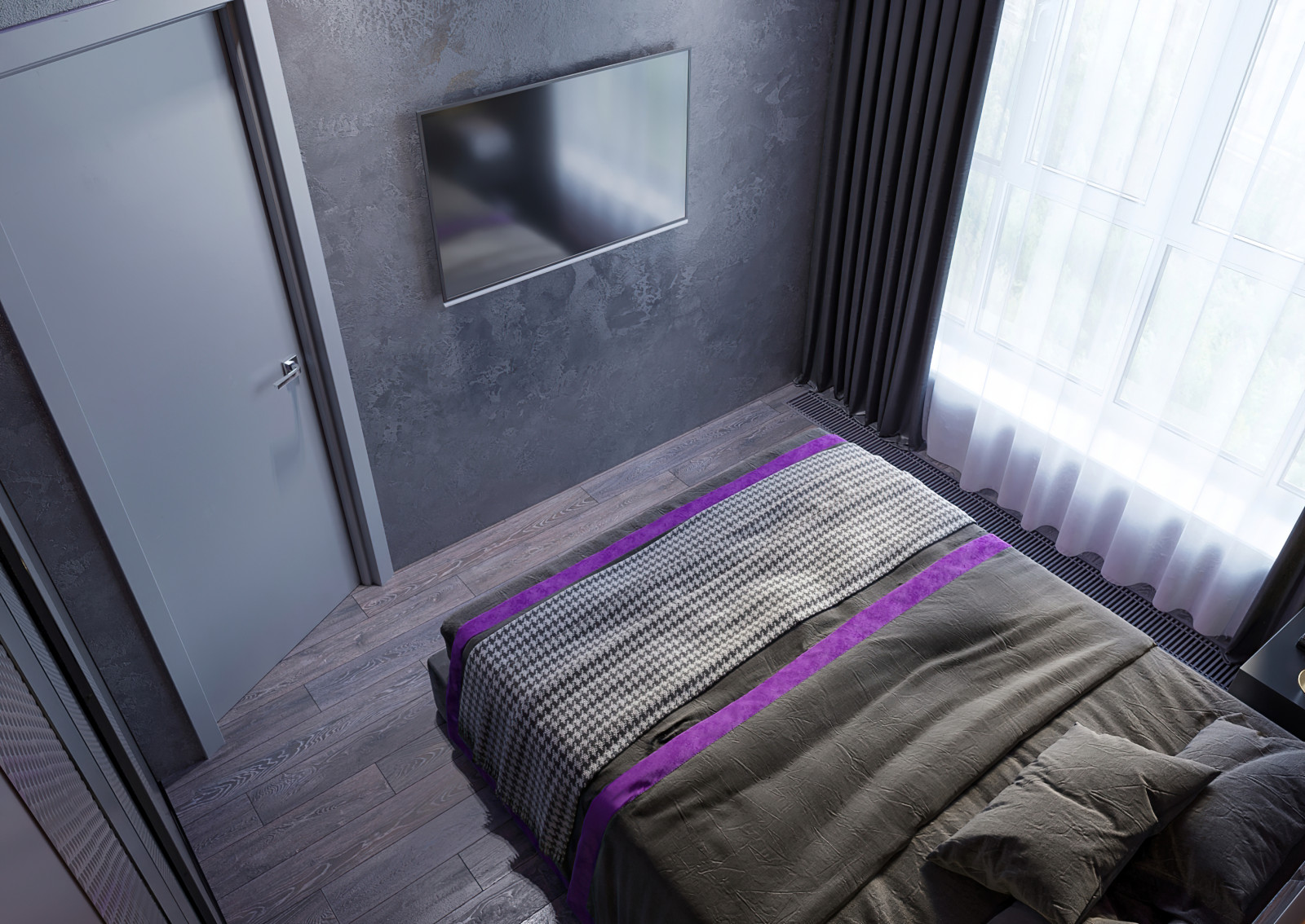 3D визуализация. Квартира в Москве, 73 м2