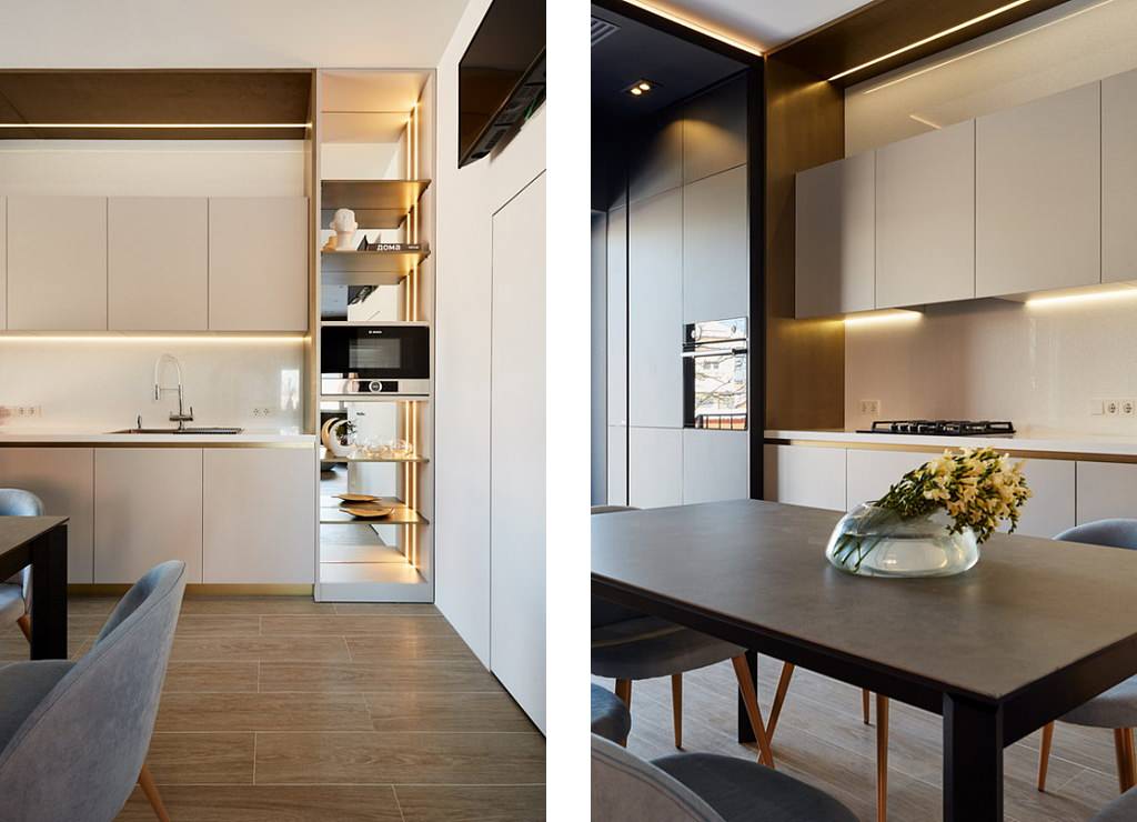 Кухня-гостиная 55м2 "Дачный ответ"