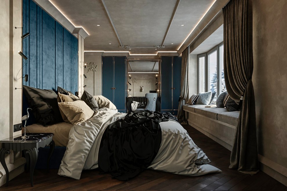 Дизайн-проект спальни в стиле Loft-MIX. г. Вятские Поляны , 2019