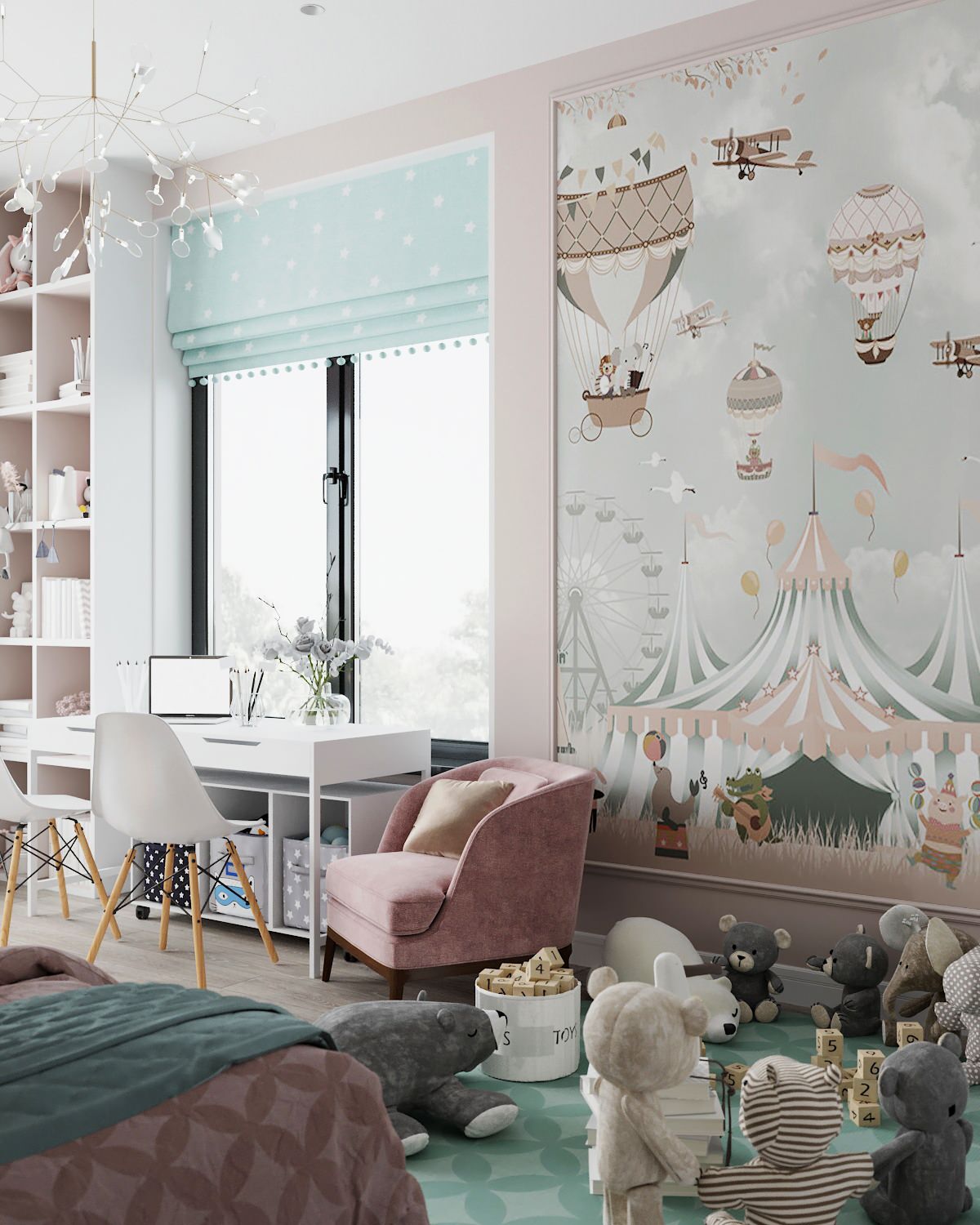 Квартира для большой семьи в леденцовых оттенках