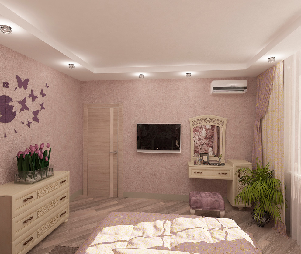 Дизайн интерьера частного дома. Спальня.