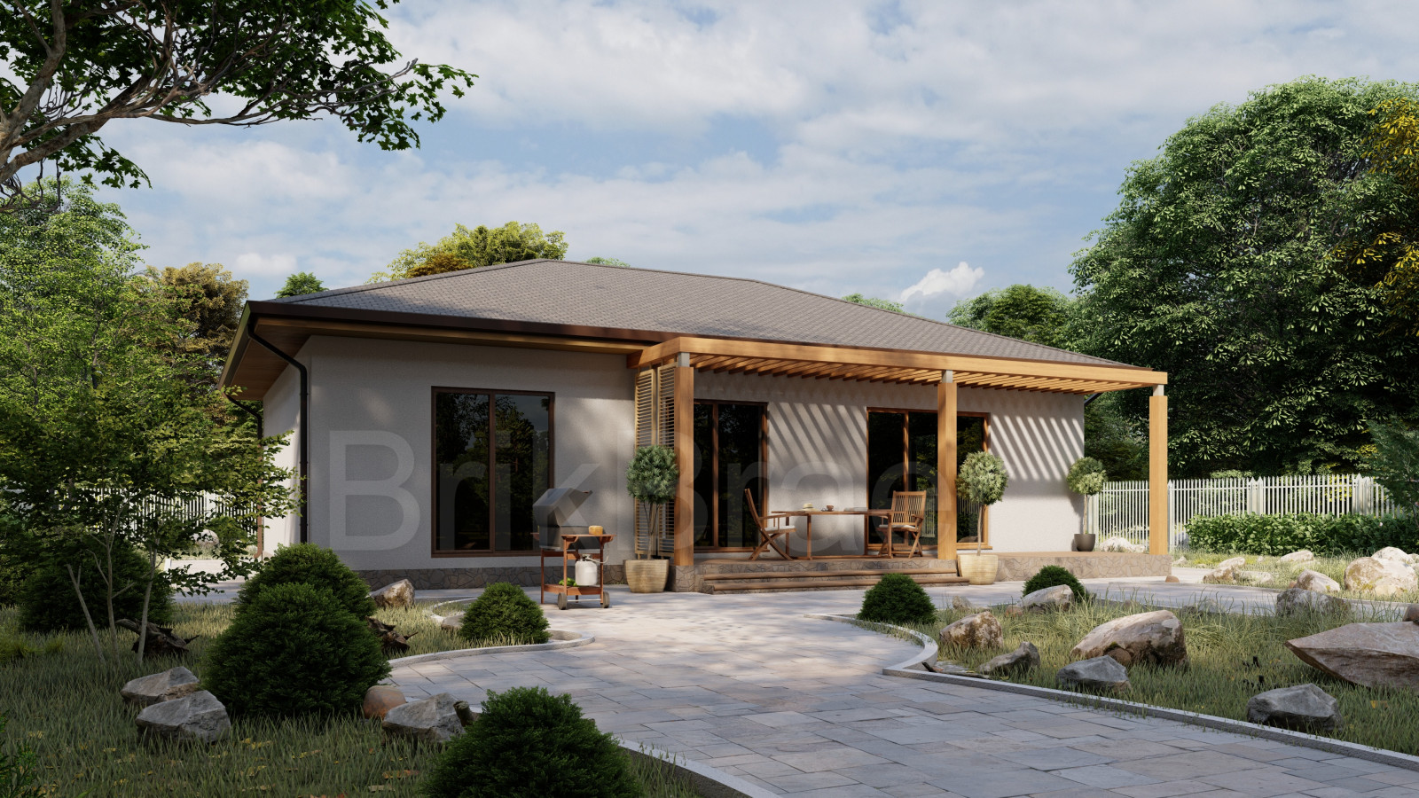 Проект дома №148 в современном стиле площадью 154 м2