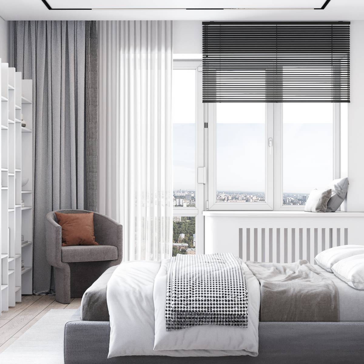 Дизайн  интерьера студии ЖК Аквамарин