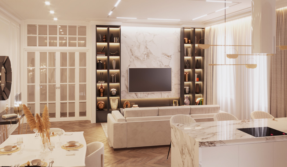 Обложка проекта: Светлая квартира с яркими контрастами