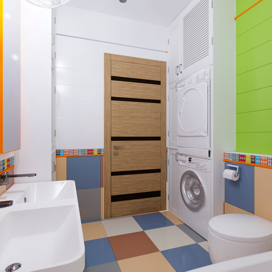 Интерьер детской ванной комнаты во Владивостоке