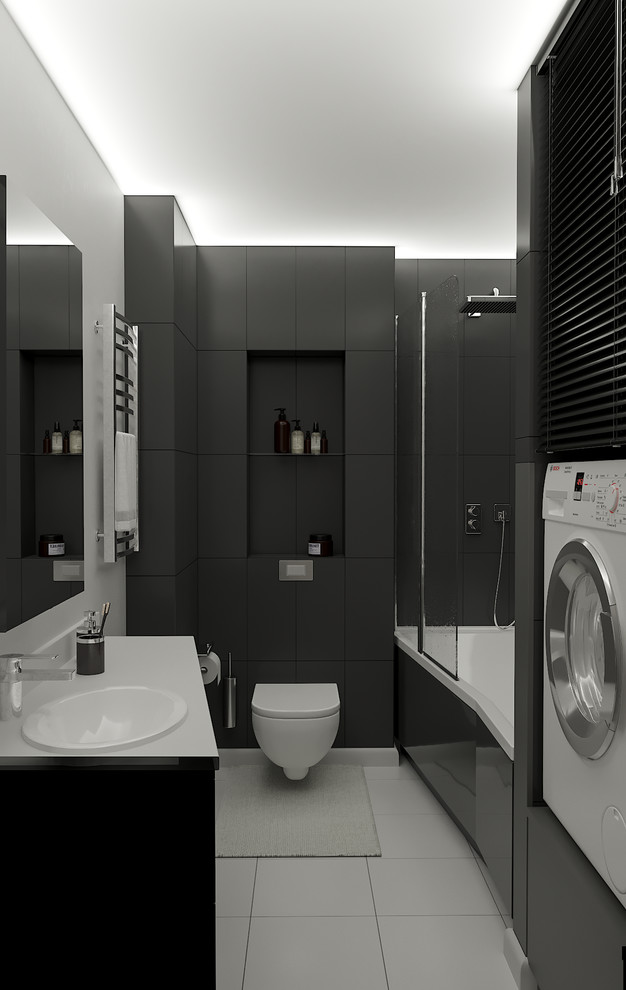 ЧЁРНАЯ ВАННАЯ КОМНАТА