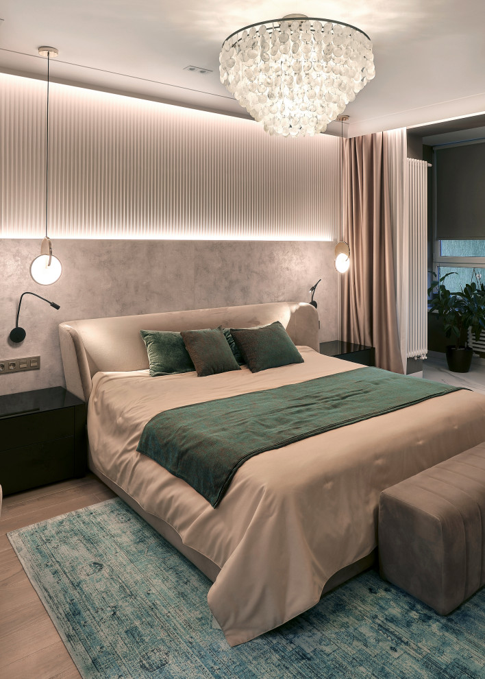 Спальня-гардеробная 32 кв.м. 2022 г. Фото.