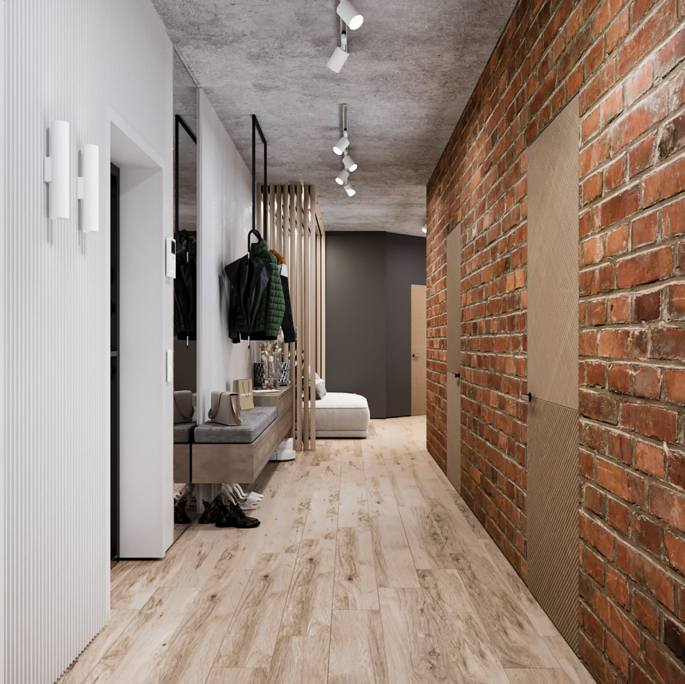 КУХНЯ-ГОСТИНАЯ В СТИЛЕ ЛОФТ, 45 КВ.М