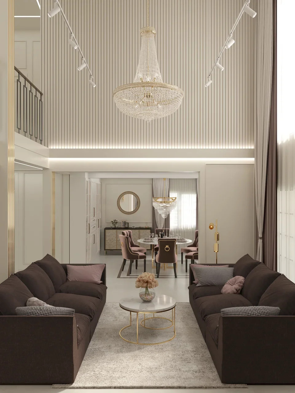 Частный дом, дизайн-проект неоклассика