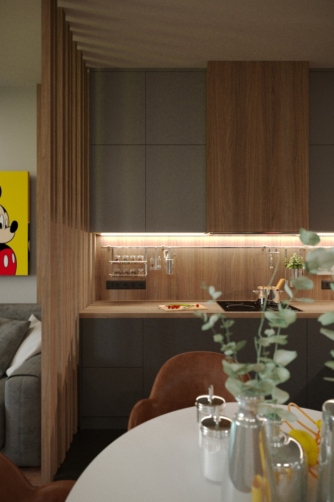 Квартира в современном стиле с яркими акцентами