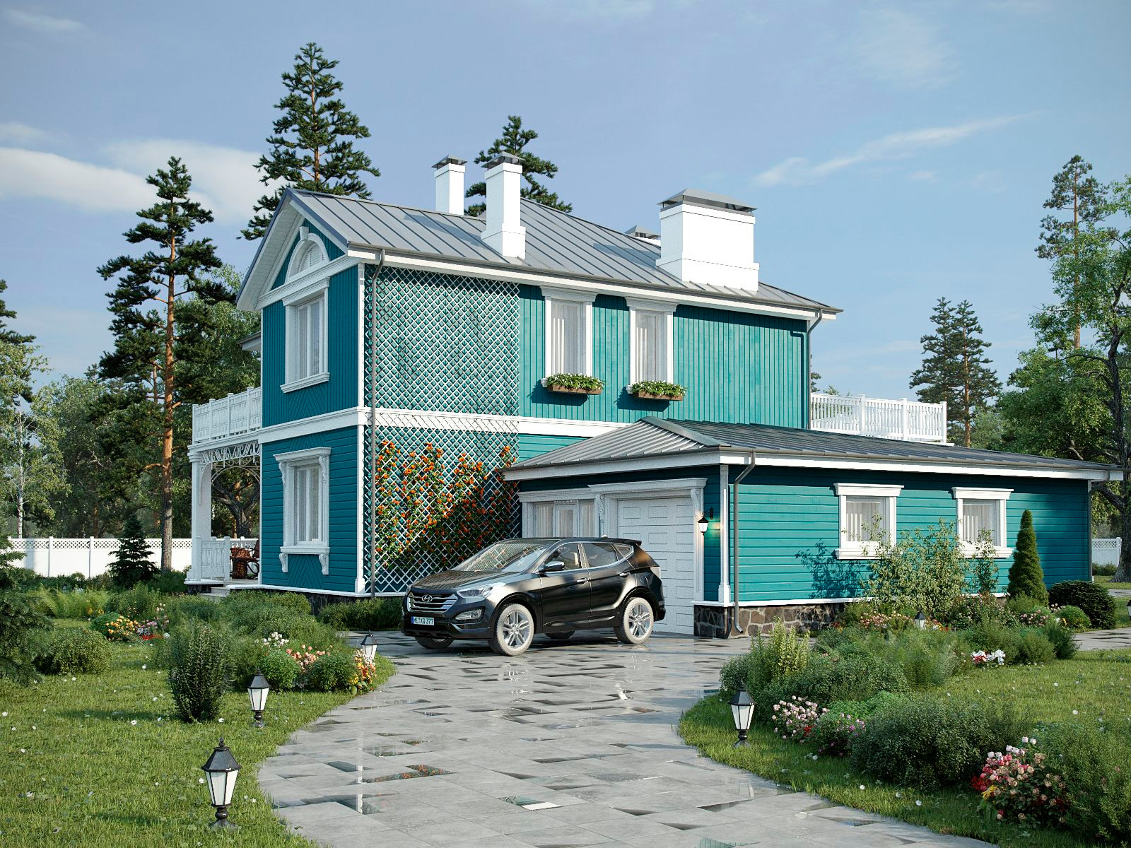 Коттедж в Старопетербургском стиле